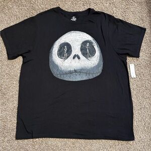 Disney Black T-Shirt with White Nightmare Before Christmas Logo